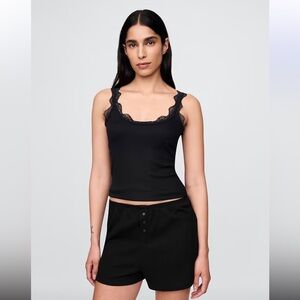 GAP Mini Rib Lace PJ Tank/shorts (XL/L)